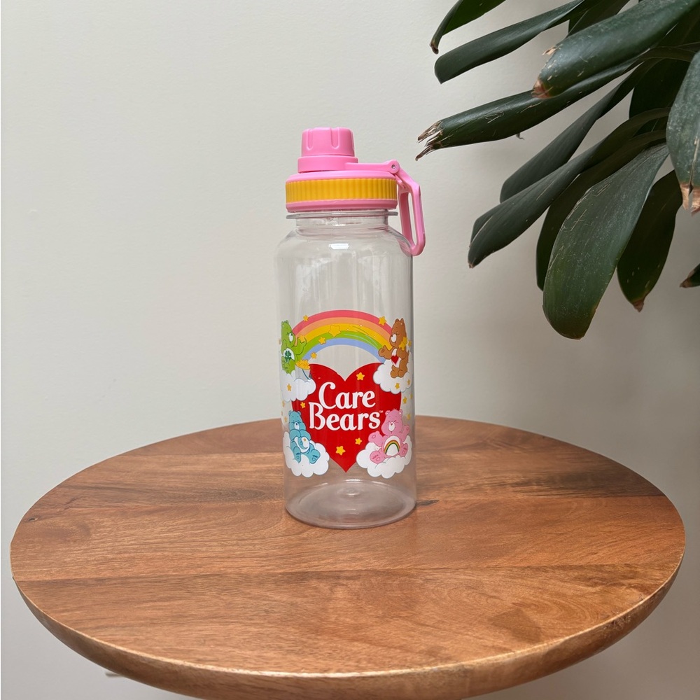 Care Bears Water Bottle with Pink Lid